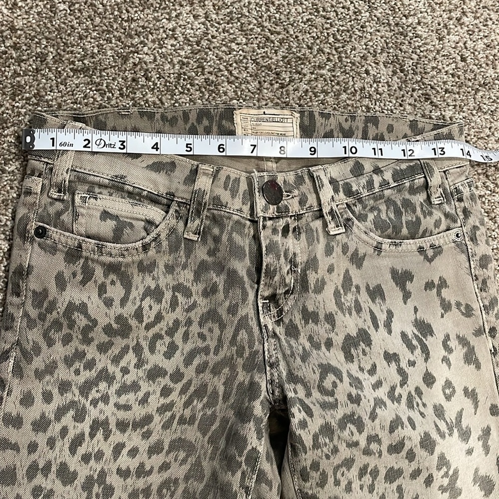 Current/Elliott The Stiletto in Grey Leopard Sz 24 - Picture 8 of 10